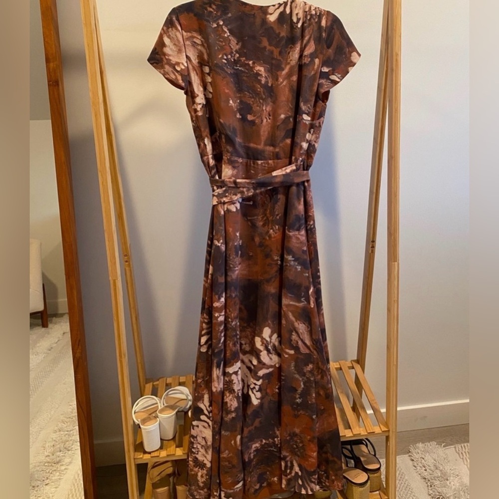 Aritzia Babaton Slit Wrap Dress - Rust - Picture 3 of 4